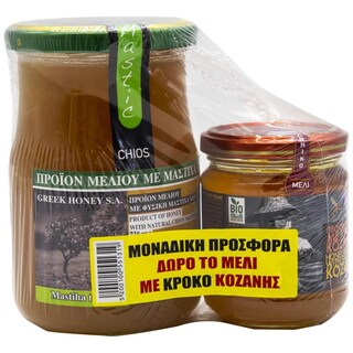 ΜΕΛΙ ΜΑΝΗΣ | Προϊόν Μελιού με Μαστίχα + Μέλι με Κρόκο Κοζάνης 720g + 260g Δώρο