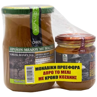 ΜΕΛΙ ΜΑΝΗΣ | Προϊόν Μελιού με Μαστίχα + Μέλι με Κρόκο Κοζάνης 720g + 260g Δώρο