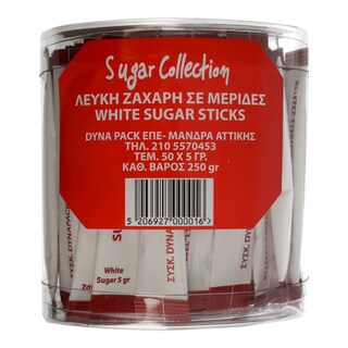 SUGAR COLLECTION | ΖΑΧΑΡΗ ΛΕΥΚΗ STICKS 50 ΤΕΜ X 5 GR