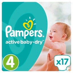 PAMPERS | ACTIVE BABY DRY | ΠΑΝΕΣ ACTIVE BABY DRY NΟΥΜΕΡΟ 4 (8-14 KG) 17 ΤΕΜ