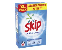 SKIP | Σκόνη Πλυντηρίου Ρούχων Active Clean  45 Μεζούρες