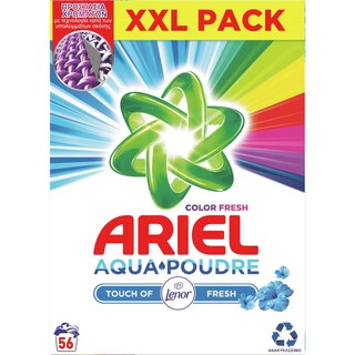 ARIEL | Σκόνη Πλυντηρίου Ρούχων Touch Of Lenor Color 56 Μεζούρες