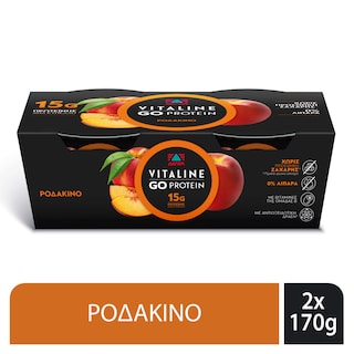 VITALINE | Επιδόρπιο Γιαουρτιού Protein Ροδάκινο  2 Χ 170 gr