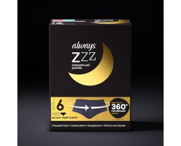 ALWAYS | Εσώρουχα Περιόδου ZZZs Μίας Χρήσης Νο6 Μαύρα 3 Τεμάχια