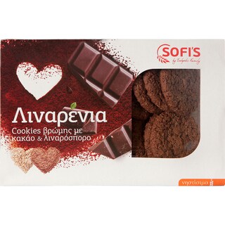 SOFI'S | Μπισκότα Cookies Βρώμης Κακάο & Λιναρόσπορο 380g