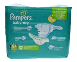 PAMPERS | BABY DRY | ΠΑΝΕΣ ΜΩΡΟΥ JUNIOR PLUS 13 - 27 KGR No 5+ 22 ΤΕΜ