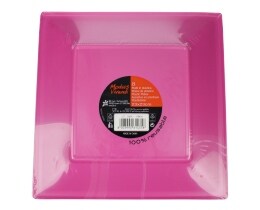 - | ΠΙΑΤΑ ΠΛΑΣΤΙΚΑ ΤΕΤΡΑΓΩΝΑ ΦΟΥΞΙΑ 23 CM 8 ΤΕΜ