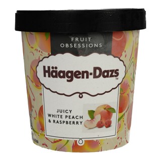 HAAGEN DAZS | Παγωτό Juicy White Peach & Raspberry 460 ml