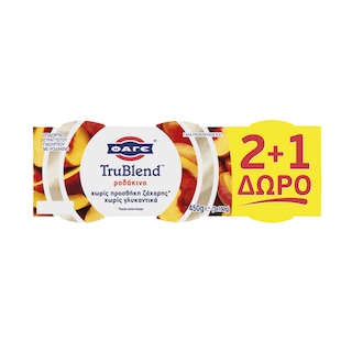 TRUBLEND | Επιδόρπιο Γιαουρτιού Ροδάκινο 3x150g 2+1 Δώρο 2+1 ΔΩΡΟ