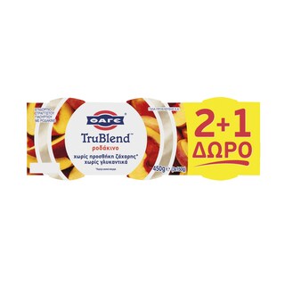 TRUBLEND | Επιδόρπιο Γιαουρτιού Ροδάκινο 3x150g 2+1 Δώρο 2+1 ΔΩΡΟ