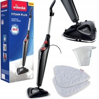 VILEDA | Ατμοκαθαριστής Steam Plus + 2 Ανταλλακτικά 1 Τεμάχιο