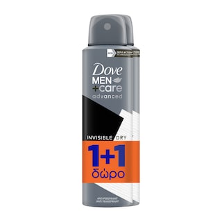 DOVE | Αποσμητικό Men Advanced Care Invisible Dry 150ml 1+1 Δώρο