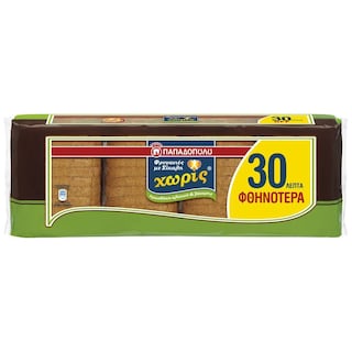 ΠΑΠΑΔΟΠΟΥΛΟΥ | Φρυγανιές Σίκαλης Χωρίς Προσθήκη Αλατιού & Ζάχαρης 4x80g Έκπτωση 0.30Ε