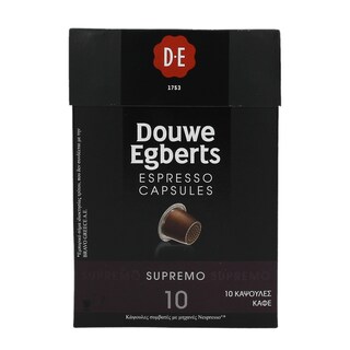 DOUWE EGBERTS | ΚΑΦΕΣ ΕΣΠΡΕΣΟ SUPREMO ΚΑΨΟΥΛΕΣ ΣΥΜΒΑΤΕΣ ΜΕ ΤΗ ΜΗΧΑΝΗ NESPRESSO 52 GR