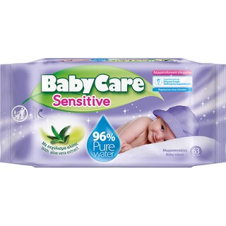 BABY CARE | Μωρόμαντηλα Sensitive  63 τεμάχια