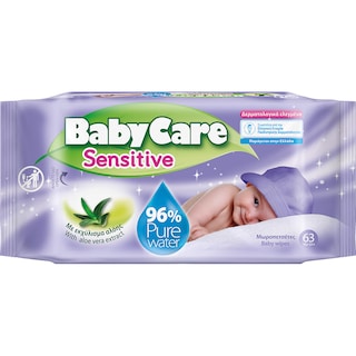 BABY CARE | Μωρόμαντηλα Sensitive  63 τεμάχια