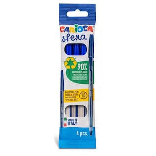 CARIOCA | Στυλό Sfera Μπλε 4 Τεμάχια