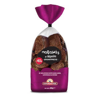 ΚΑΡΑΜΟΛΕΓΚΟΣ | KAR PAXAMAS CAROB & R.GRAPE 400G 0.40