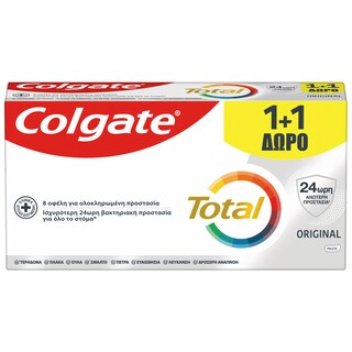 COLGATE | TOTAL | Οδοντόκρεμα Total Original 75ml 1+1 Δώρο