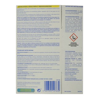 VAPONA | Σκοροκτόνα Αυτοκόλλητα Mini Thin Sticker 6 Τεμάχια