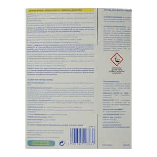 VAPONA | Σκοροκτόνα Αυτοκόλλητα Mini Thin Sticker 6 Τεμάχια