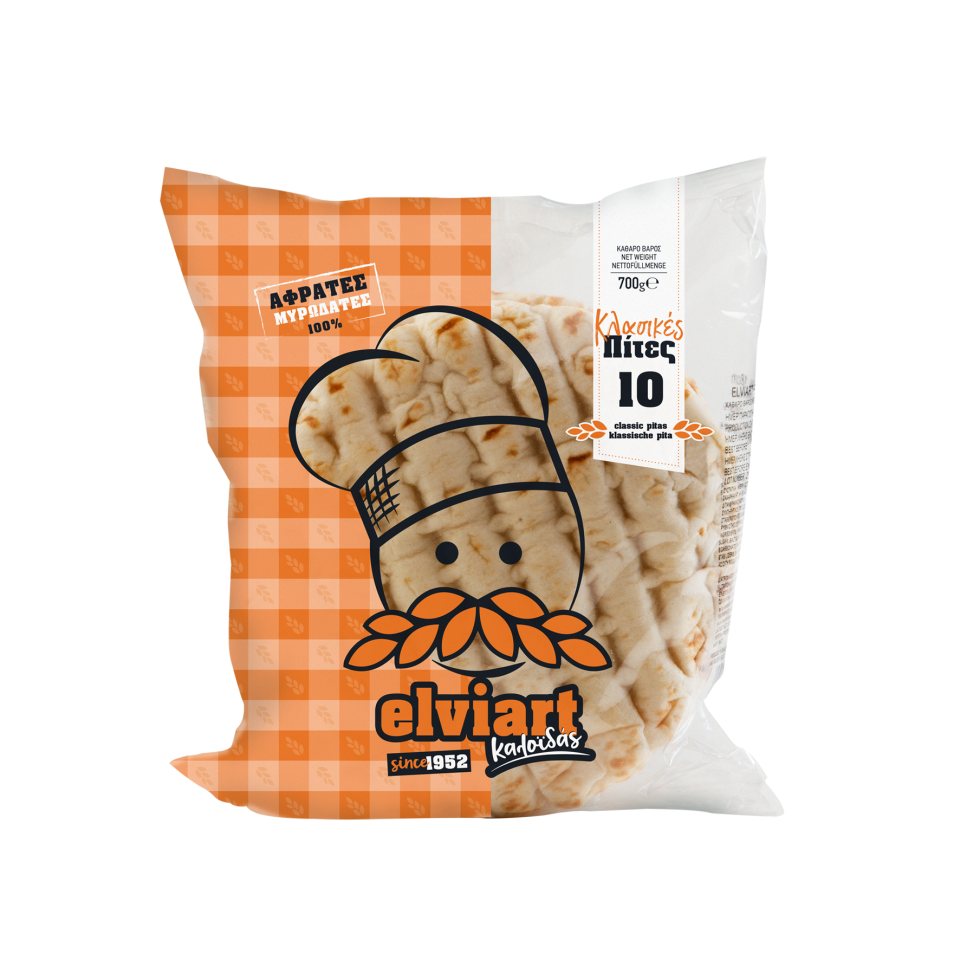 ELVIART Πίτες Σουβλάκι 10 Τεμάχια