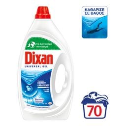 DIXAN | Υγρό Πλυντηρίου Ρούχων Universal Gel Deep Clean 70 Μεζούρες