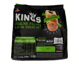 SOFT KINGS | ΚΡΟΥΑΣΑΝ BRIOCHE ΠΡΑΛΙΝΑ 5 X 40 GR ΠΡΟΣΦΟΡΑ 4 + 1 ΔΩΡΟ