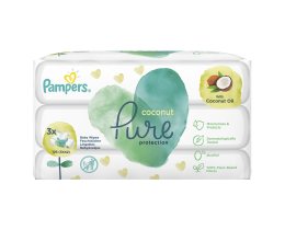 PAMPERS | Μωρομάντηλα Coconut Pure Protection 3x42 Τεμάχια