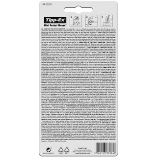 TIPPEX | Διορθωτική Ταινία Mini Pocket Mouse Διάφορα Χρώματα 3 Τεμάχια (2+1 Δώρο)