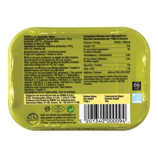 ΤΡΑΤΑ | Σαρδέλες σε Ελαιόλαδο 70g