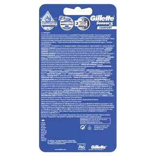 GILLETTE | SENSOR 3 | Ξυριστική Μηχανή Μιας Χρήσης Comfort 3 Προσφορά 4+2 Τεμάχια Δώρο 6 Τεμάχια