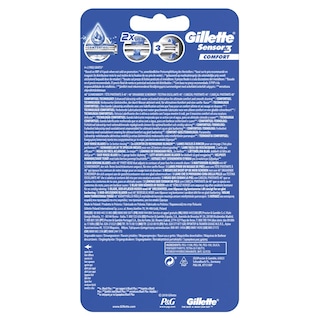 GILLETTE | SENSOR 3 | Ξυριστική Μηχανή Μιας Χρήσης Comfort 3 Προσφορά 4+2 Τεμάχια Δώρο 6 Τεμάχια