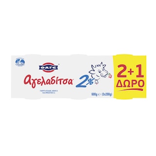 ΑΓΕΛΑΔΙΤΣΑ | Γιαούρτι Αγελάδος 2% Λιπαρά 3x200g 2+1 Δώρο