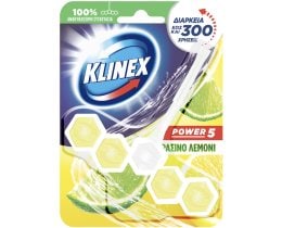 KLINEX | Καθαριστικό Τουαλέτας WC Block Power 5 Πράσινο Λεμόνι 55gr