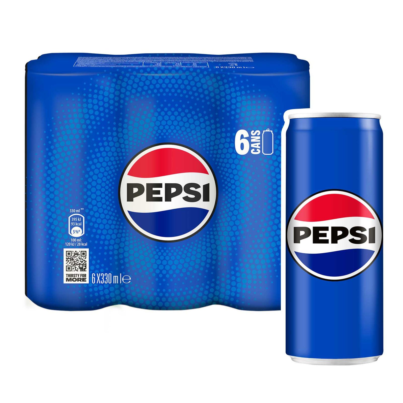PEPSI Αναψυκτικό Cola Κουτί 6X330 ml