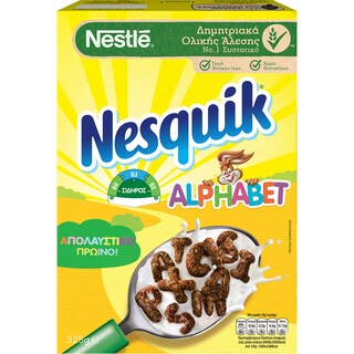 NESQUIK | Δημητριακά Ολικής Άλεσης Alphabet 325gr