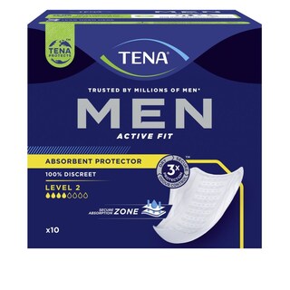 TENA | FOR MEN | Incontinence Pads Men Level 2 10 Pieces