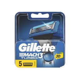 GILLETTE | Ανταλλακτικά Ξυριστικής Μηχανής Mach3 Turbo 5 Τεμάχια