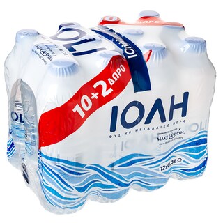 ΙΟΛΗ | Νερό Φυσικό Μεταλλικό 12 Χ 500ml 10+2 Δώρο