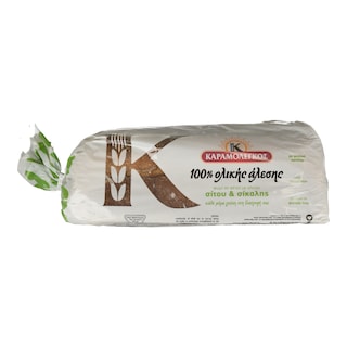 ΚΑΡΑΜΟΛΕΓΚΟΣ | KARAMOLEGKOS SLICED BREAD WHOLEWHEAT 500G