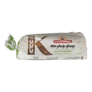 ΚΑΡΑΜΟΛΕΓΚΟΣ | KARAMOLEGKOS SLICED BREAD WHOLEWHEAT 500G