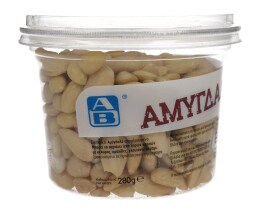 ΑΒ | ΞΗΡΟΙ ΚΑΡΠΟΙ ΛΕΥΚΗ ΑΜΥΓΔΑΛΟΨΥΧΑ 280 GR