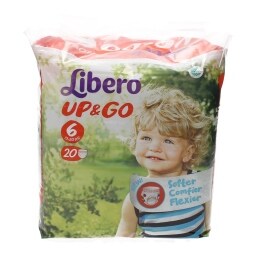 LIBERO | UP & GO | ΠΑΝΕΣ ΒΡΑΚΑΚΙΑ UNISEX 13 - 20 KGR No 6 20 ΤΕΜ