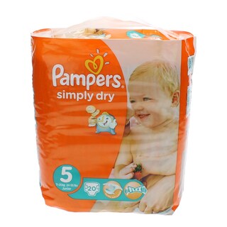 PAMPERS | SIMPLY DRY | ΠΑΝΕΣ ΜΩΡΟΥ JUNIOR 11-25KG No 5 20 ΤΕΜ