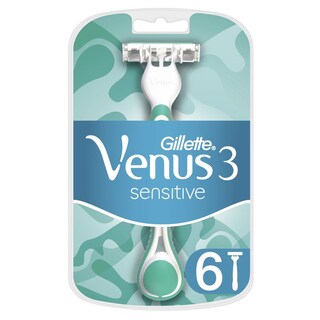 GILLETTE | Ξυραφάκια Μίας Χρήσης Venus 3 Sensitive 4+2 Τεμάχια Δώρο