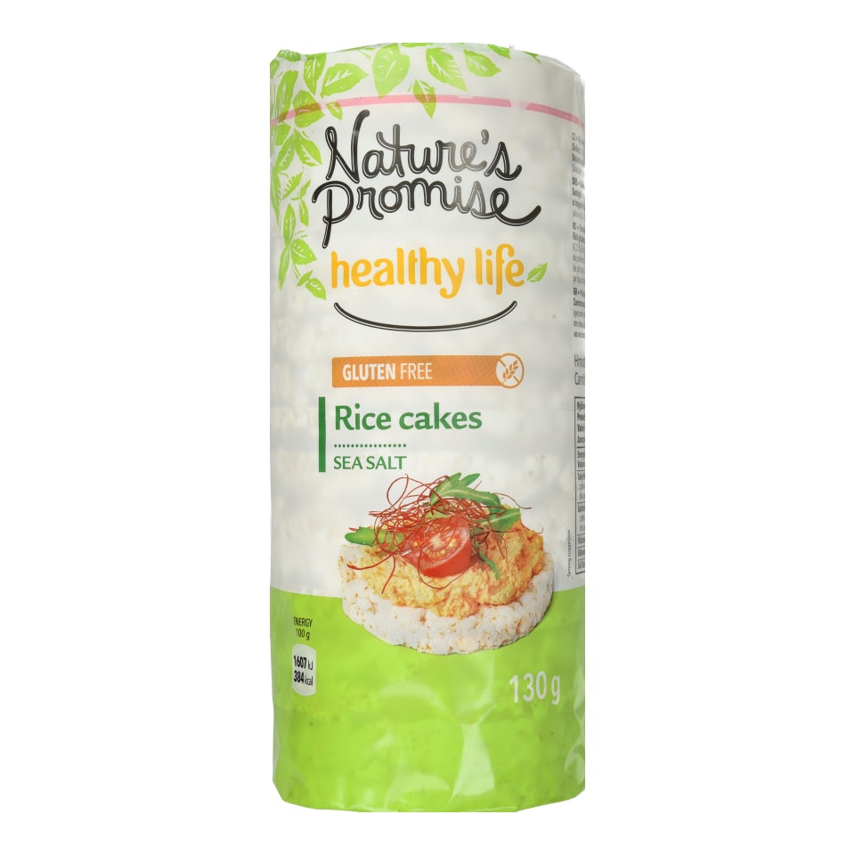 NATURE'S PROMISE Ρυζογκοφρέτες με Θαλασσινό Αλάτι 130g