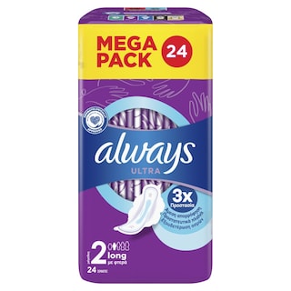 ALWAYS | Σερβιέτες Ultra Long Plus Trio 24 Τεμάχια