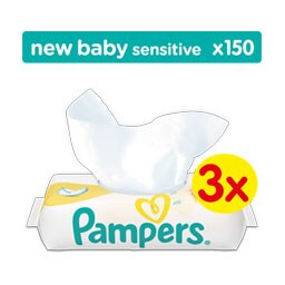 PAMPERS | NEW BABY SENSITIVE | ΜΩΡΟΜΑΝΤΗΛΑ NEW BABY SENSITIVE NEWBABY 3 X 150 ΤΕΜ