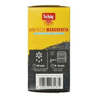 DR SCHAR | Μίνι Πίτσα Μαργαρίτα Χωρίς Γλουτένη 4x70g